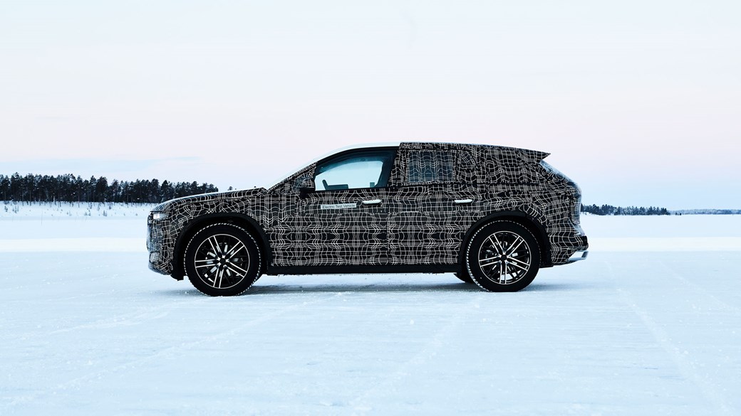 2021 BMW iNext electric SUV spy side